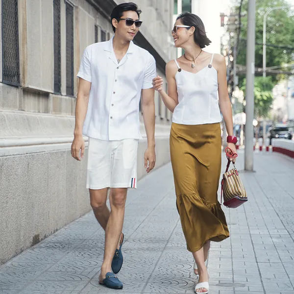 Quần Short Nam F2 Fashion & Freedom Linen SN21-T-29-0621 Màu Trắng Size 29