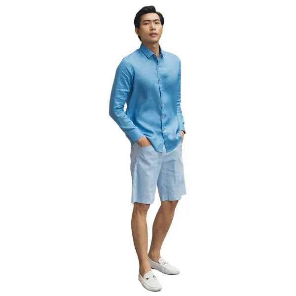 Quần Short Nam F2 Fashion & Freedom Linen SN28-X-S-0319 Màu Xanh Size S