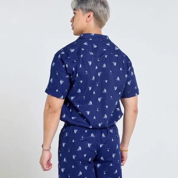 Quần Short Nam F2 Fashion & Freedom Linen Tender Drit SN42-XDT-S-1124 Màu Xanh Size S