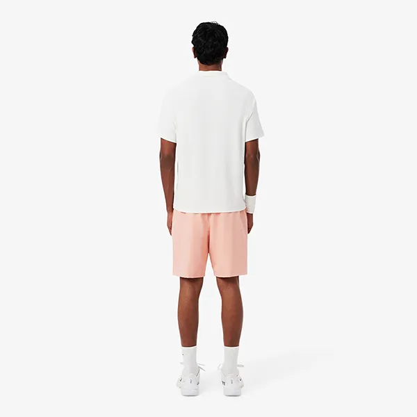 Quần Short Nam Lacoste Lightweight Diamond Taffeta Sport Shorts GH353T - UI2 Màu Hồng Size 3