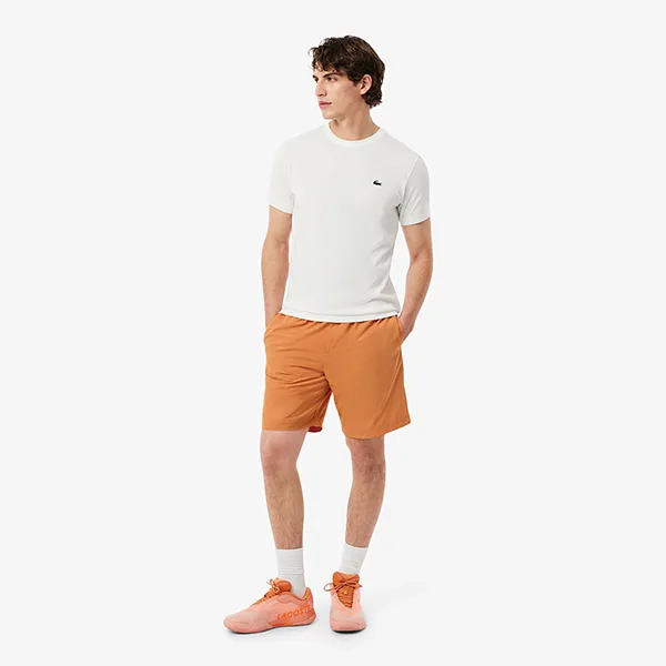 Quần Short Nam Lacoste Men's Lightweight Tennis Shorts GH353T-IY0 Màu Cam Size 3