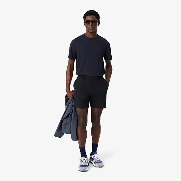 Quần Short Nam Lacoste Men's Slim Fit Commuter FH3014 - HDE Màu Đen Size 30