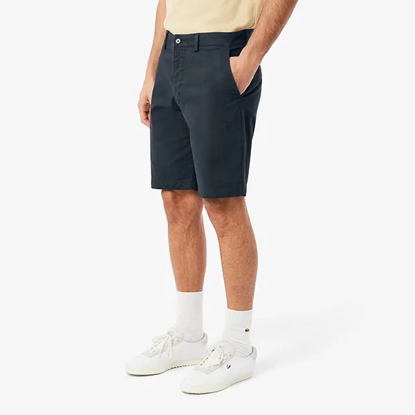 Quần Short Nam Lacoste Men's Slim Fit Commuter FH3014-S5T Màu Xám Đậm Size 30