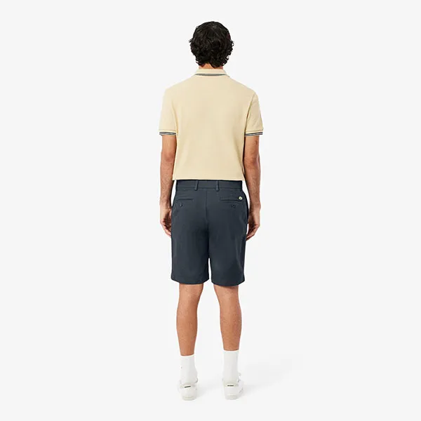 Quần Short Nam Lacoste Men's Slim Fit Commuter FH3014-S5T Màu Xám Đậm Size 30