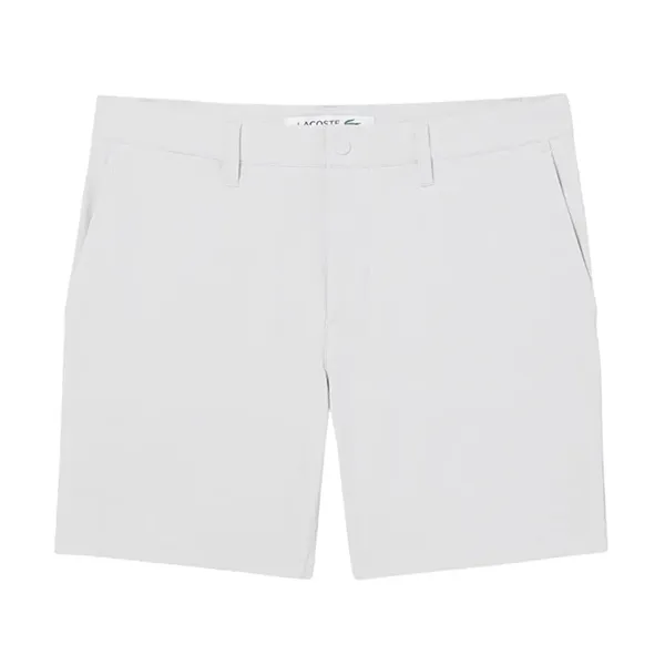 Quần Short Nam Lacoste Men's Slim Fit Commuter Shorts FH3014 ACZ Màu Xám Nhạt Size 30
