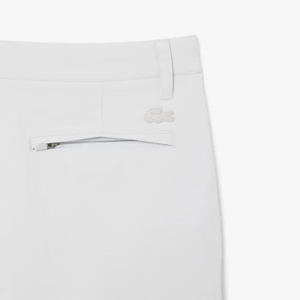 Quần Short Nam Lacoste Men's Slim Fit Commuter Shorts FH3014 ACZ Màu Xám Nhạt Size 30