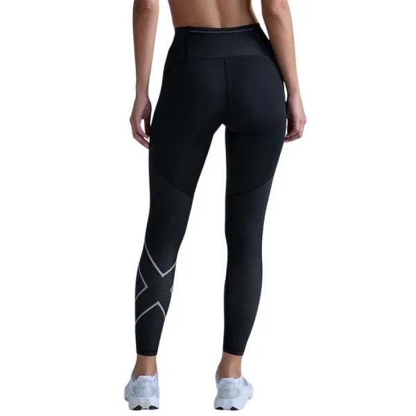 Quần Tập Nữ 2XU Aero Mesh Hi-Rise Comp Tights WA7573b-BLK/SRF Màu Đen Size S