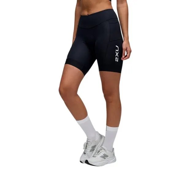 Quần Tập Nữ 2XU Core Tri 6 Inch Short WT7407b-BLK/WHT Màu Đen Size XS