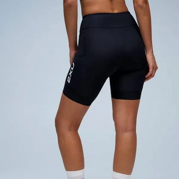 Quần Tập Nữ 2XU Core Tri 6 Inch Short WT7407b-BLK/WHT Màu Đen Size XS