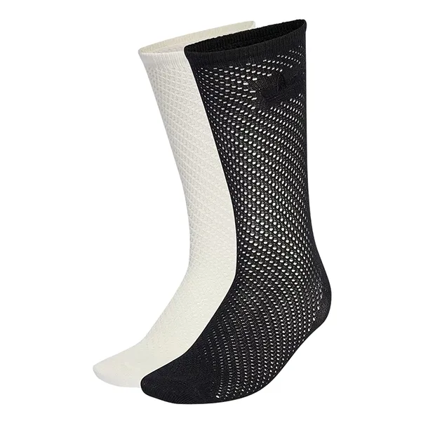 Set 2 Đôi Tất Nữ Adidas Crochet Crew Socks KD8398 Màu Đen/Trắng Size XS