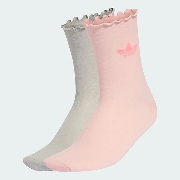 Set 2 Đôi Tất Nữ Adidas Pink Ruffle Socks 2 Pairs KD0964 Màu Hồng/ Trắng Size S