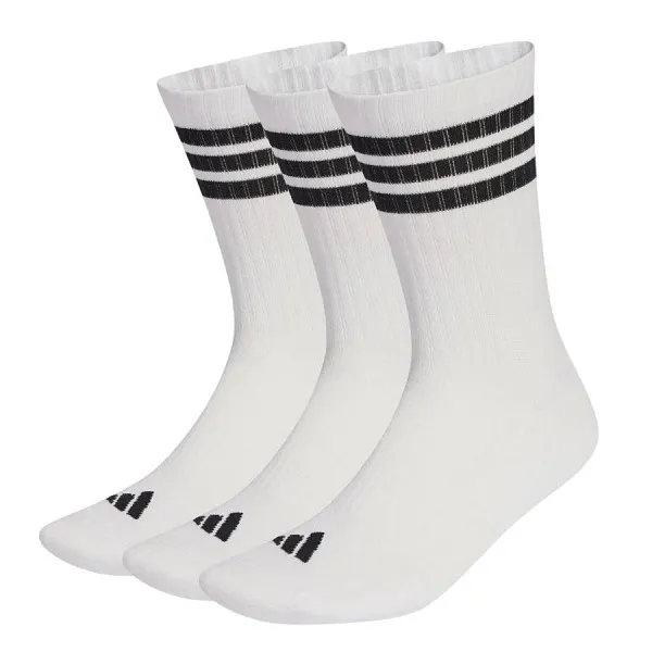 Set 3 Đôi Tất Adidas 3-Stripes Cushioned Crew Socks 3 Pair Pack JZ0532 Màu Trắng Size S