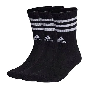 Set 3 Đôi Tất Adidas 3-Stripes Cushioned Crew Socks 3 Pairs IC1321 Màu Đen Size S