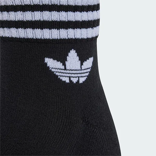 Set 3 Đôi Tất Adidas Ankle Socks With 3 Stripes JV7436 Màu Đen Size S