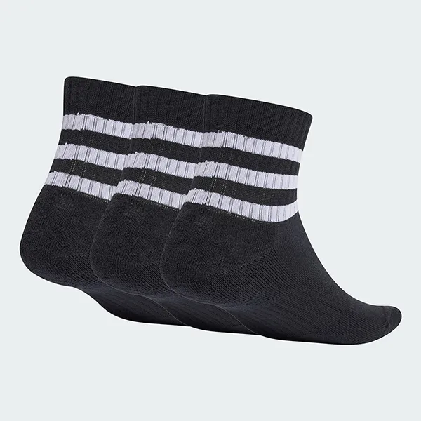 Set 3 Đôi Tất Adidas Low Cut Cushioned 3-Stripes Sportswear Socks IC1317 Màu Đen Size S