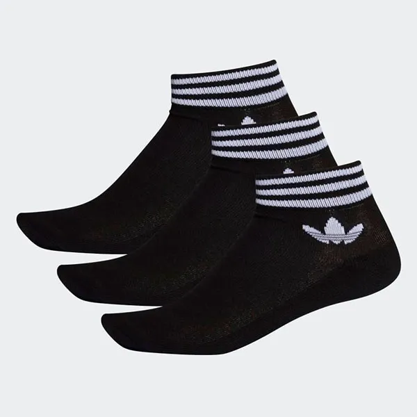 Set 3 Đôi Tất Adidas Trefoil EE1151 Black Màu Đen Size 3538