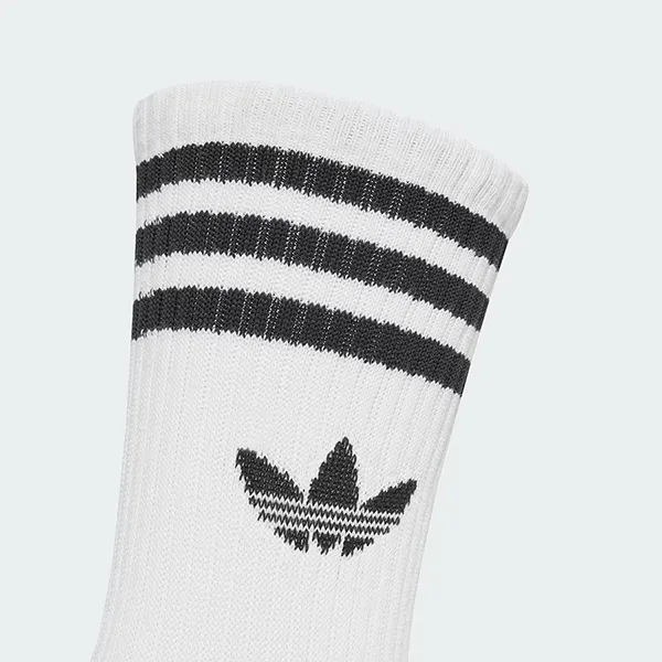 Set 3 Đôi Tất Cổ Cao Adidas 3-Stripes Crew Socks JV7401 Màu Trắng Size S