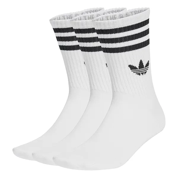 Set 3 Đôi Tất Cổ Cao Adidas 3-Stripes Crew Socks JV7401 Màu Trắng Size S
