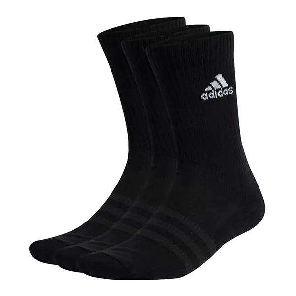 Set 3 Đôi Tất Cổ Cao Adidas Cushion 3 Pairs Crew Ankle Socks IC1310 Màu Đen Size S