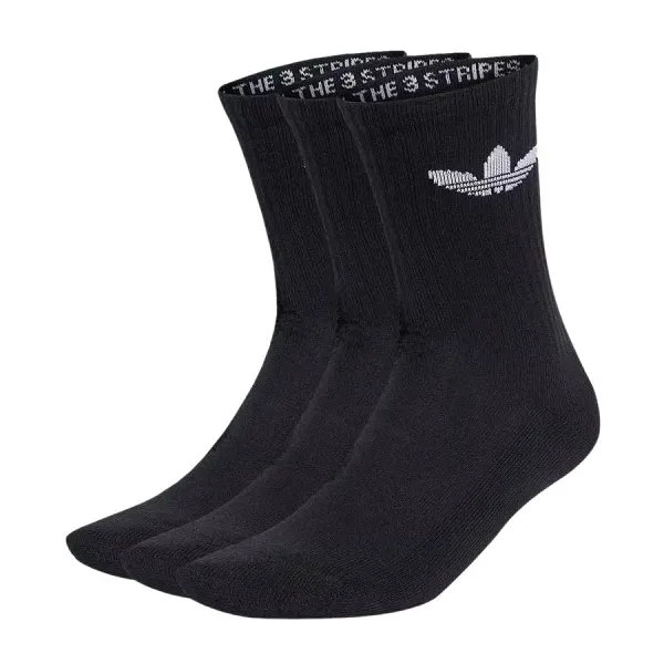 Set 3 Đôi Tất Cổ Cao Adidas IJ5613 Màu Đen Size S