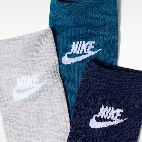 Set 3 Đôi Tất Nike Sportswear Everyday Essential Crew Socks 3 Pairs DX5025-912 Phối Màu Size M