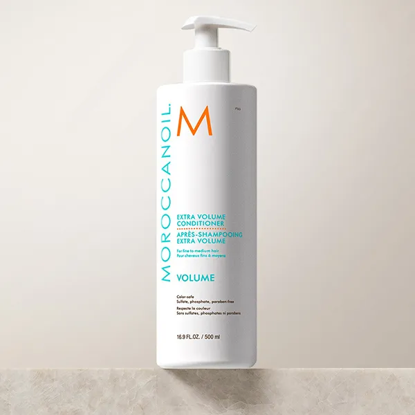 Set Dầu Gội Và Xả Tăng Phồng Tóc Moroccanoil Extra Volume 500ml x 2 + Lược Mini Paddle Brush