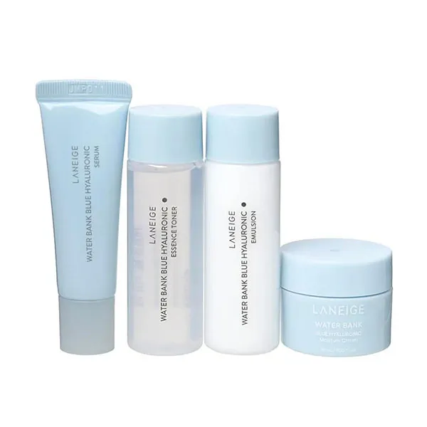 Set Dưỡng Da Laneige Water Bank Blue Hyaluronic 4 Step Essential Kit 4 Món
