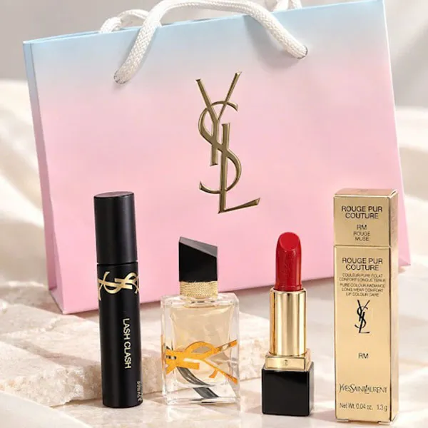 Set Nước Hoa Nữ Yves Saint Laurent YSL x Sephora Beauty Insider EDP + Son RM Rouge Muse + Chuốt Mi Lash Clash (4 Món)