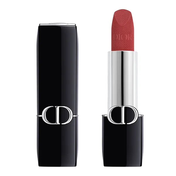 Set Son Dior Rouge Dior On Stage 550 Red Shock + Velvet 720 Icone Kèm Hộp Quà