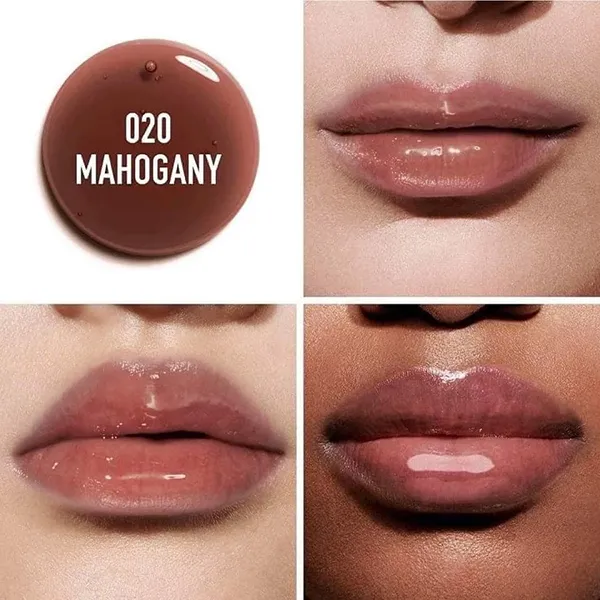 Set Son Dưỡng Dior Lip Glow Oil 020 Mahogany Màu Đỏ Nâu + Túi Đựng Dior