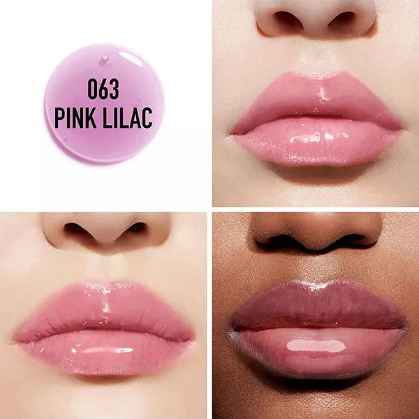 Set Son Dưỡng Dior Lip Glow Oil 063 Pink Lilac Màu Hồng Tím + Túi Đựng Dior