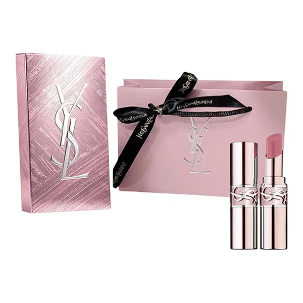 Set Son Dưỡng Yves Saint Laurent YSL Loveshine Candy Glow Lip 44B Màu Hồng Đất (Box Hồng)