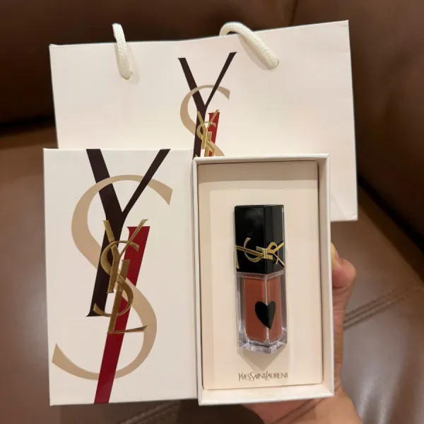 Set Son Kem Yves Saint Laurent YSL The Inks Vinyl Cream 616 Màu Cam San Hô + Hộp Quà + Túi YSL