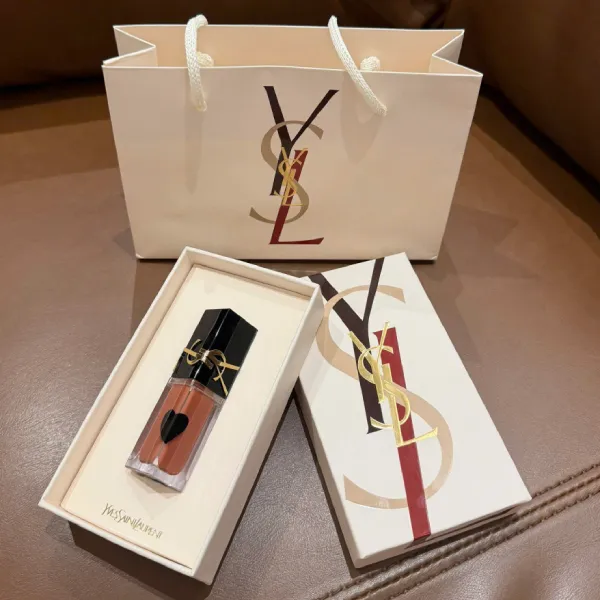 Set Son Kem Yves Saint Laurent YSL The Inks Vinyl Cream 616 Màu Cam San Hô + Hộp Quà + Túi YSL