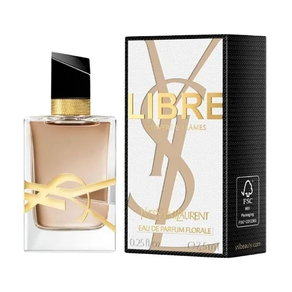 Set Son + Nước Hoa Nữ Yves Saint Laurent YSL Libre Flower Mini + Lovenude Lip Stain 07 Illicit Nude 5 Món