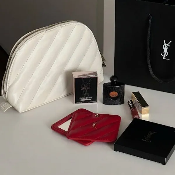 Set Son + Nước Hoa Yves Saint Laurent YSL Lovenude Lip Stain 07 Illicit Nude 5 Món