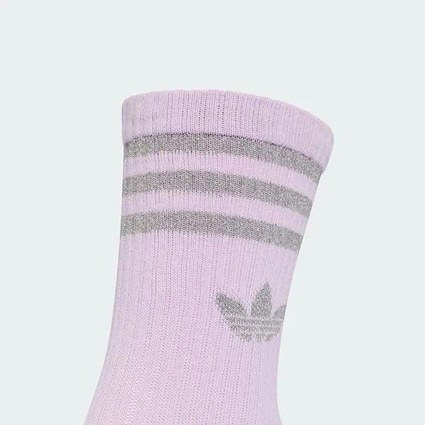 Set 3 Đôi Tất Cao Cổ Unisex Adidas 3S Glitter KR4217 Phối Màu Size XS