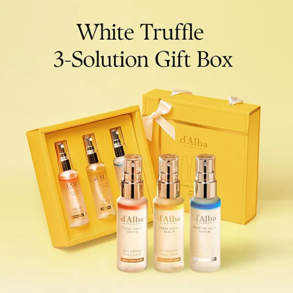 Set Xịt Khoáng Cấp Ẩm Và Nuôi Dưỡng Da D'Alba White Truffle 3 Solutions Set 3 Món (3 x 52ml)