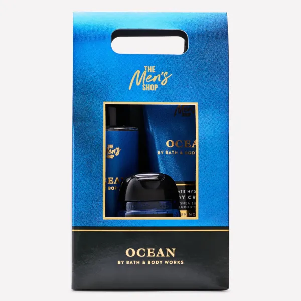 Set Xịt Thơm, Dưỡng Thể Và Nước Rửa Tay Khô Cho Nam Bath & Body Works The Men's Shop Ocean 3 Món