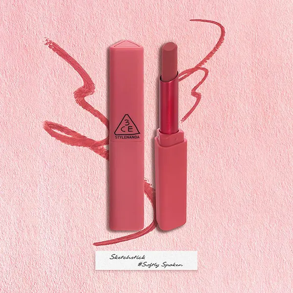Son 3CE Sketch Lipstick 03 Softly Spoken Màu Hồng Đất