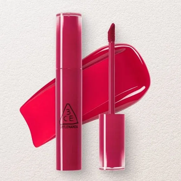 Son Bóng 3CE Lazy Pop Lip Stain Tint Coolest Màu Đỏ Hồng 4.5g