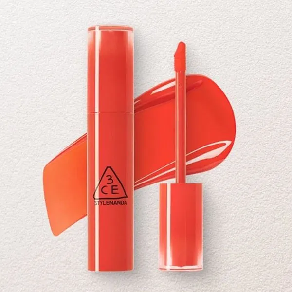 Son Bóng 3CE Lazy Pop Lip Stain Tint Yay Or Nay Màu Đỏ Cam 4.5g
