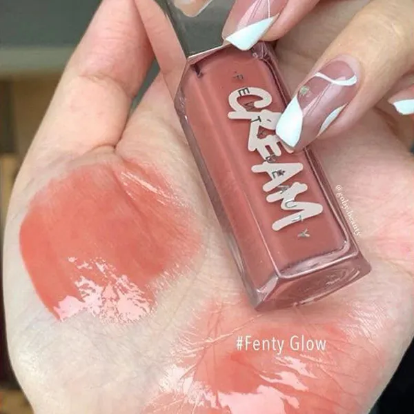 Son Bóng Fenty Beauty By Rihanna Gloss Bomb Cream Color Drip Lip Cream 02 Fenty Glow Màu Hồng Nude