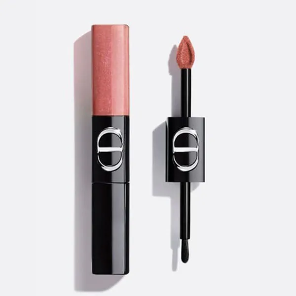 Son Kem Dior Rouge Sequin Liquid Duo Limited 100 Sweet Nude Màu Nude Ánh Nhũ