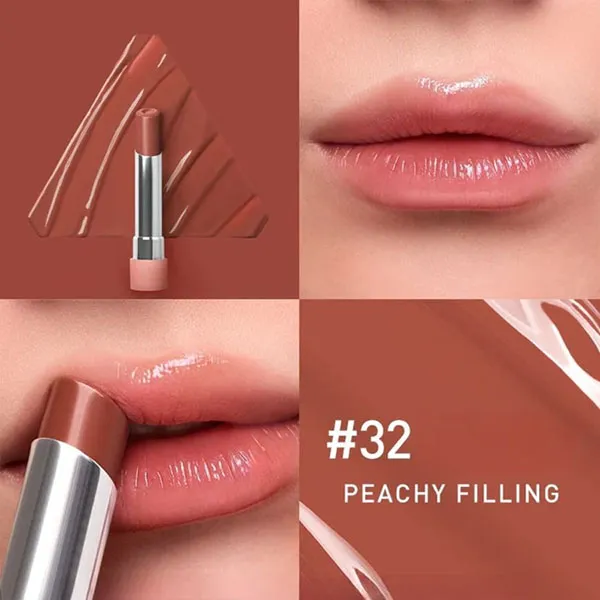 Son Dưỡng 3CE Glazy Lip Glow 32 Peach Filling Màu Cam Đào, 5g