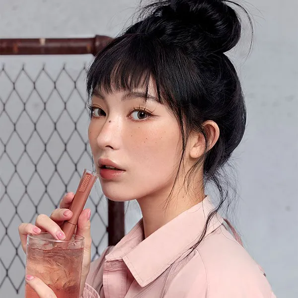 Son Kem Bóng 3CE Misty Lip Bare 01 Nude Whisper Màu Nude Be