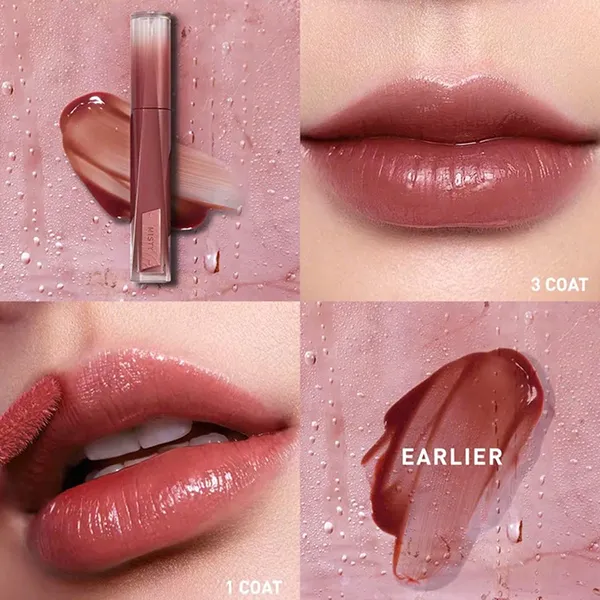 Son Kem Bóng 3CE Misty Lip Bare 02 Earlier Màu Nâu Trà Sữa