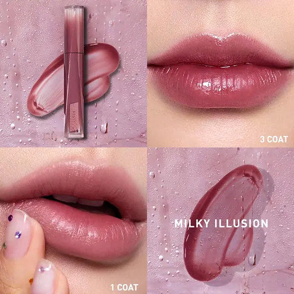 Son Kem Bóng 3CE Misty Lip Bare 03 Milky Illusion Màu Hồng Đất Tím