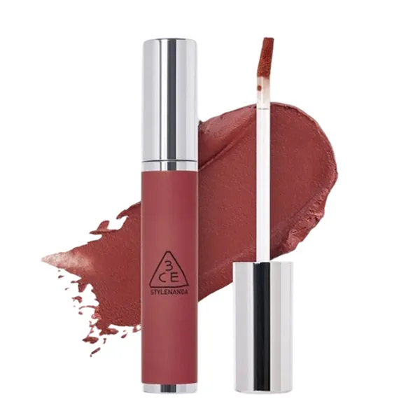 Son Kem Lì 3CE Hazy Lip Clay Hipamine Màu Đỏ Nâu Đất