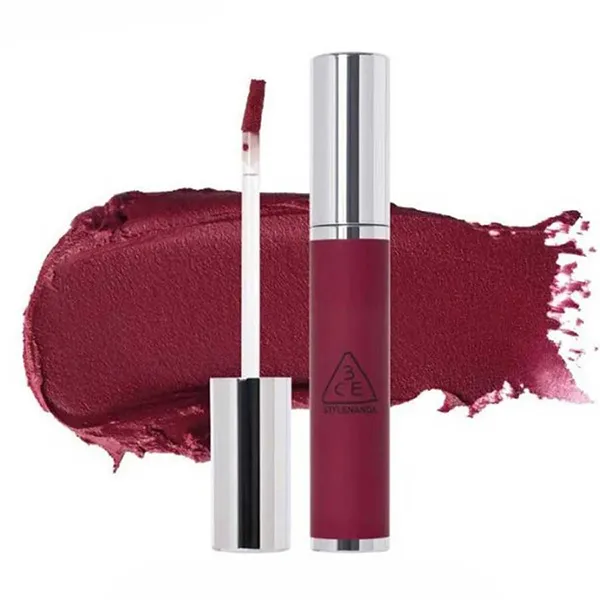 Son Kem Lì 3CE Hazy Lip Clay Plum Pudding Màu Đỏ Mận